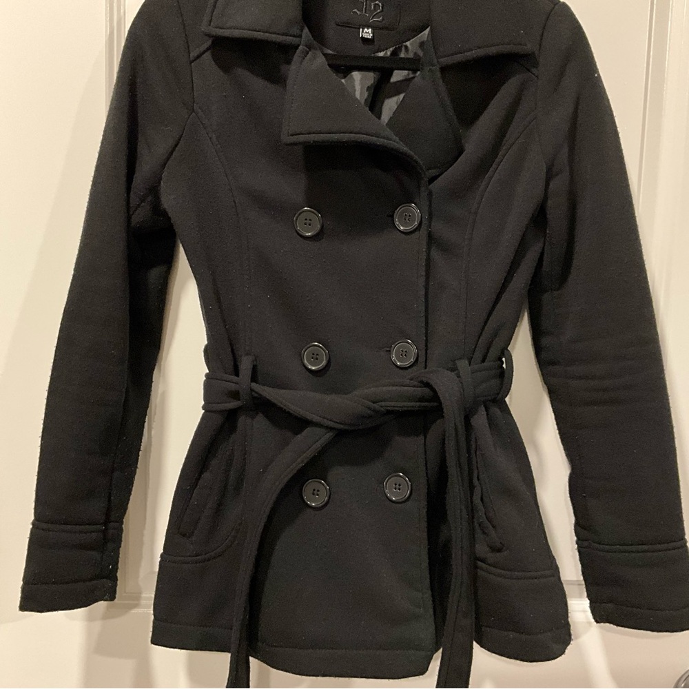 Women's Black Peacoat - Picture 3 of 4
